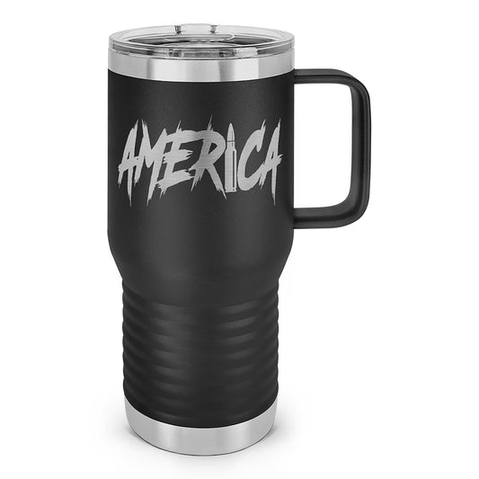 AMERICA Laser Etched 20oz Travel Mug