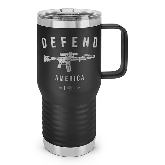 Defend America Laser Etched 20oz Travel Mug