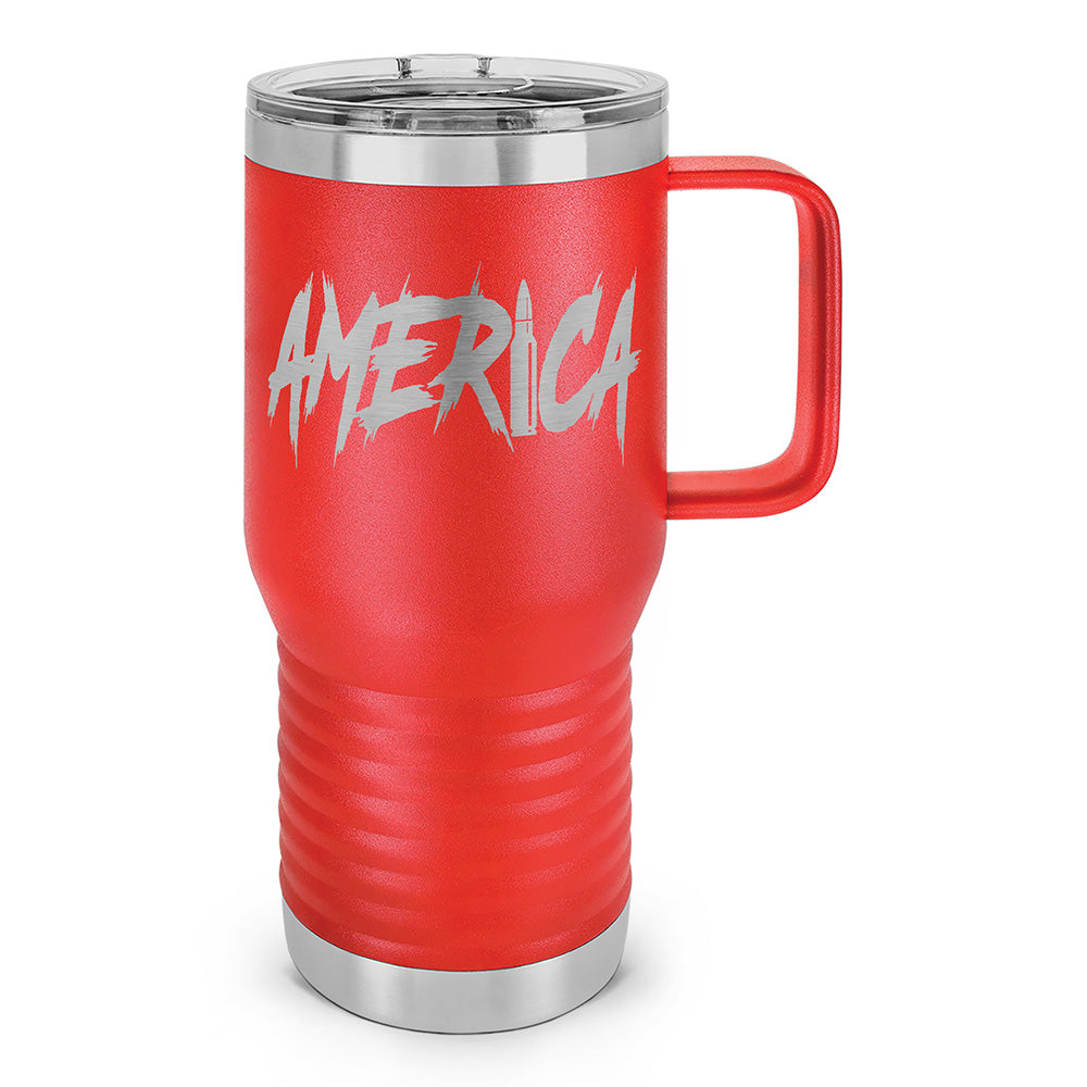 AMERICA Laser Etched 20oz Travel Mug