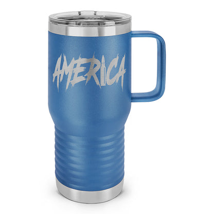 AMERICA Laser Etched 20oz Travel Mug