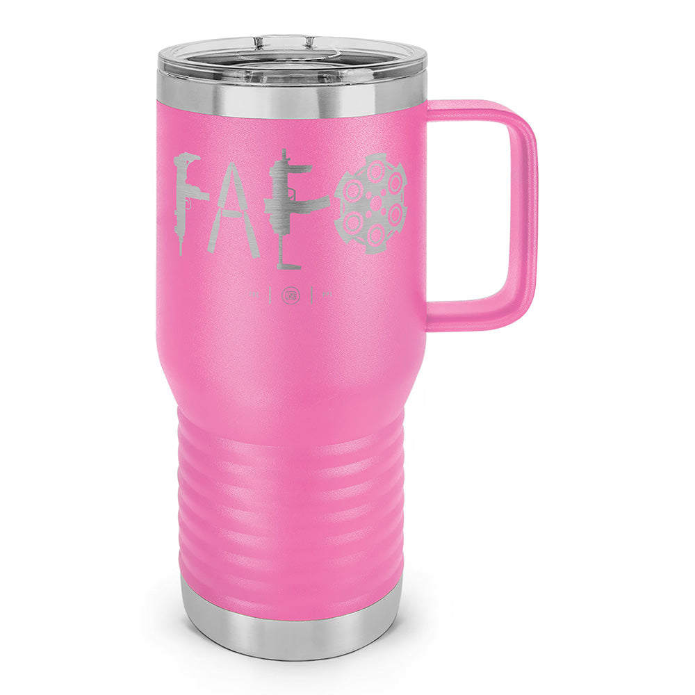F Around & Find Out FAFO Laser Etched 20oz Travel Mug
