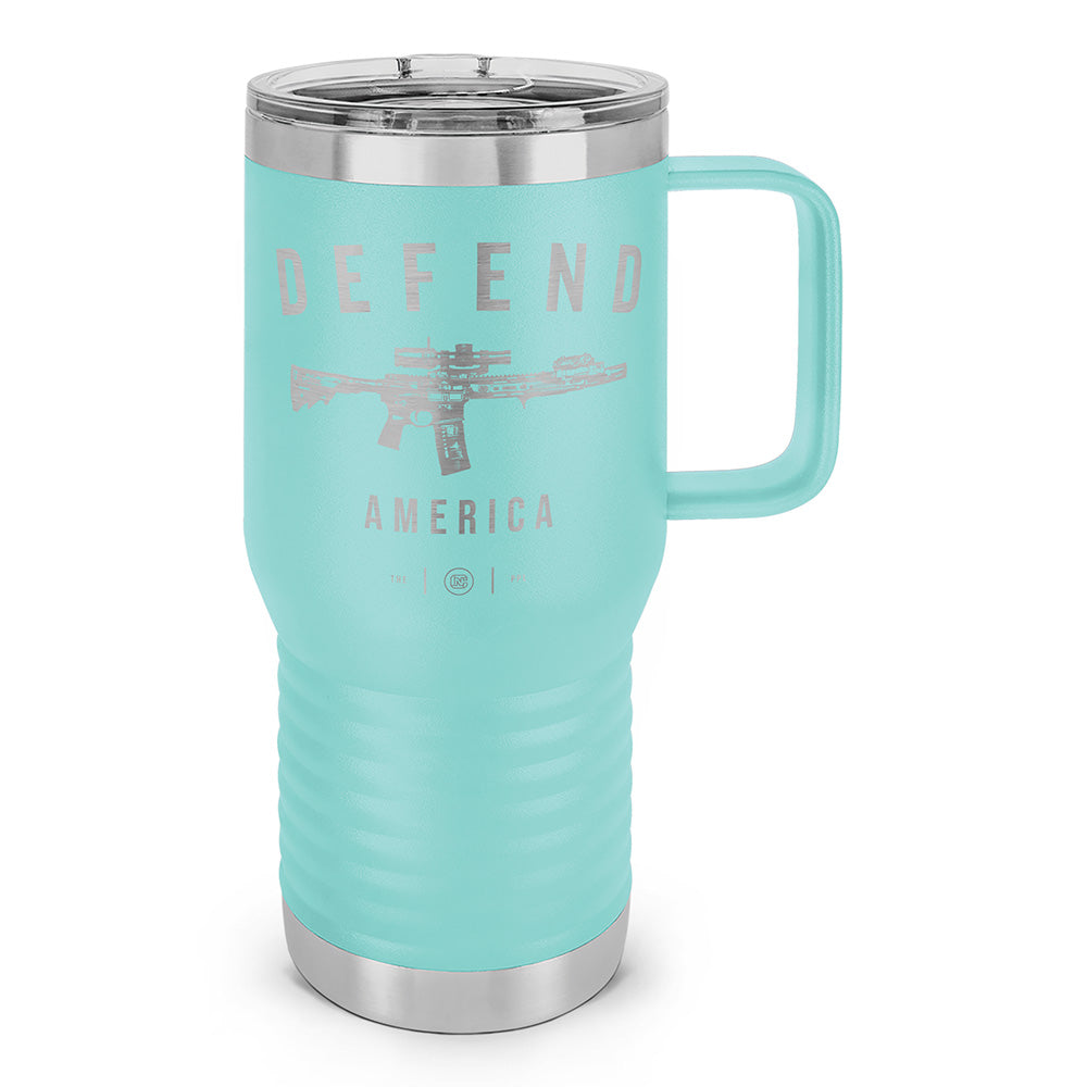 Defend America Laser Etched 20oz Travel Mug