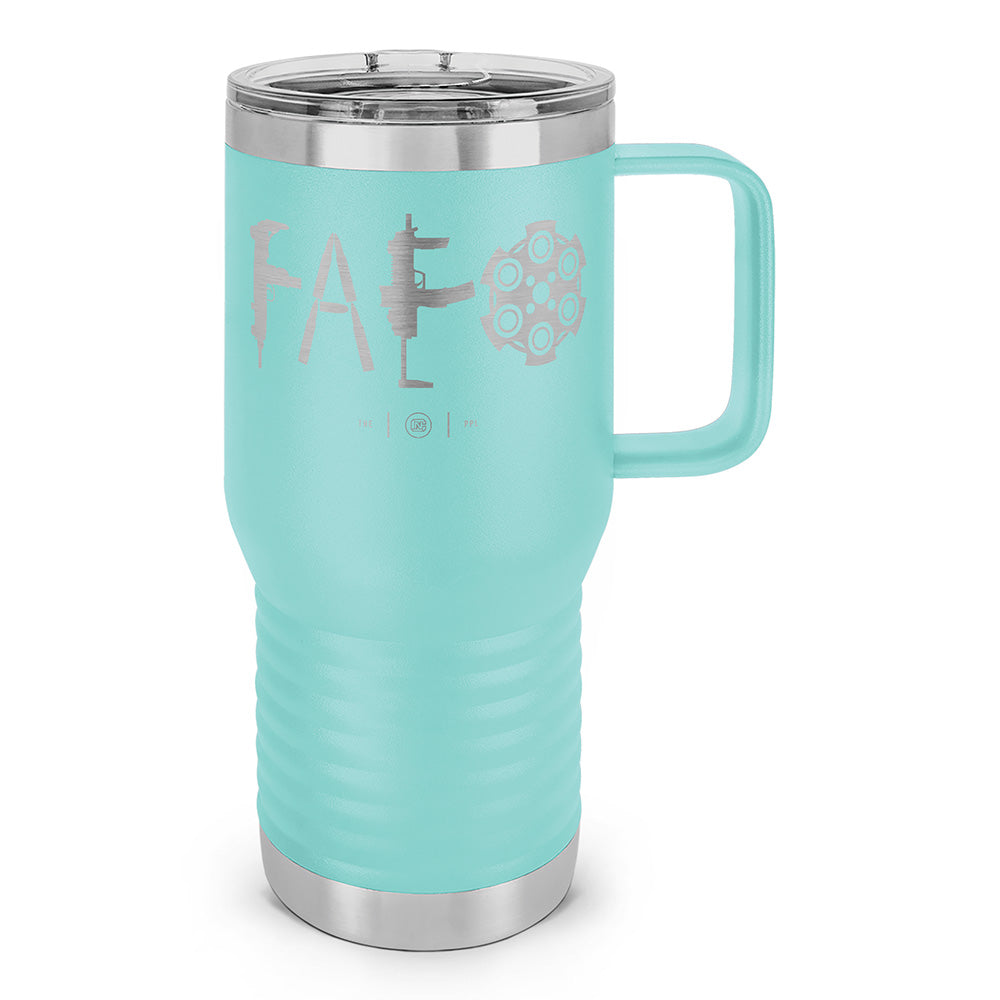 F Around & Find Out FAFO Laser Etched 20oz Travel Mug