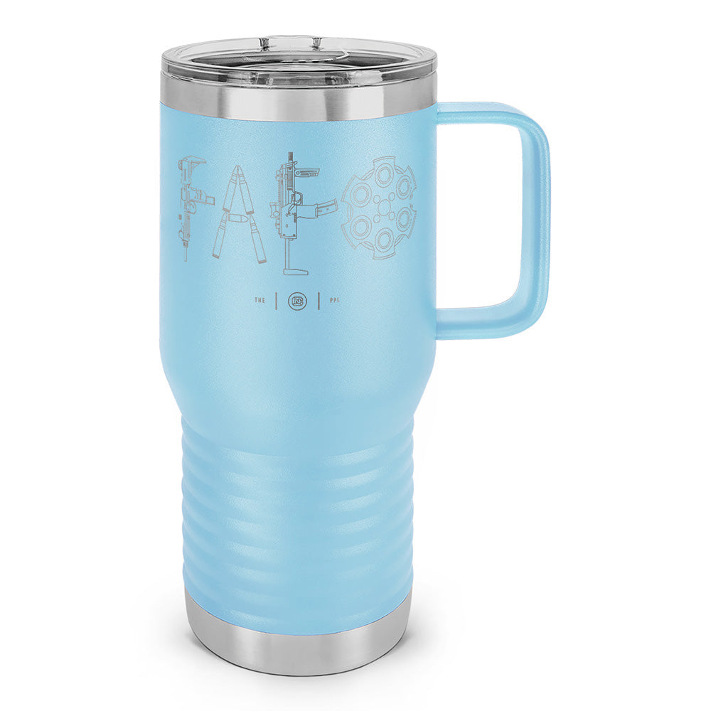 F Around & Find Out FAFO Detailed Laser Etched 20oz Travel Mug