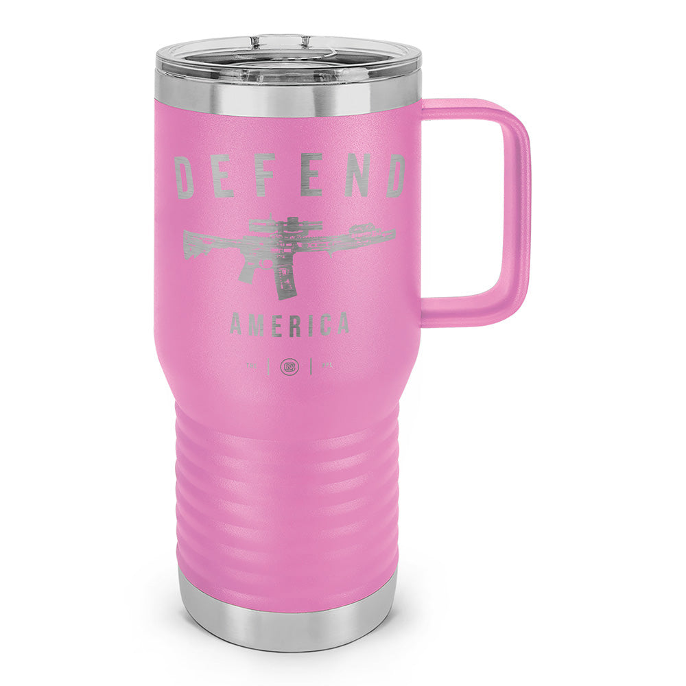 Defend America Laser Etched 20oz Travel Mug