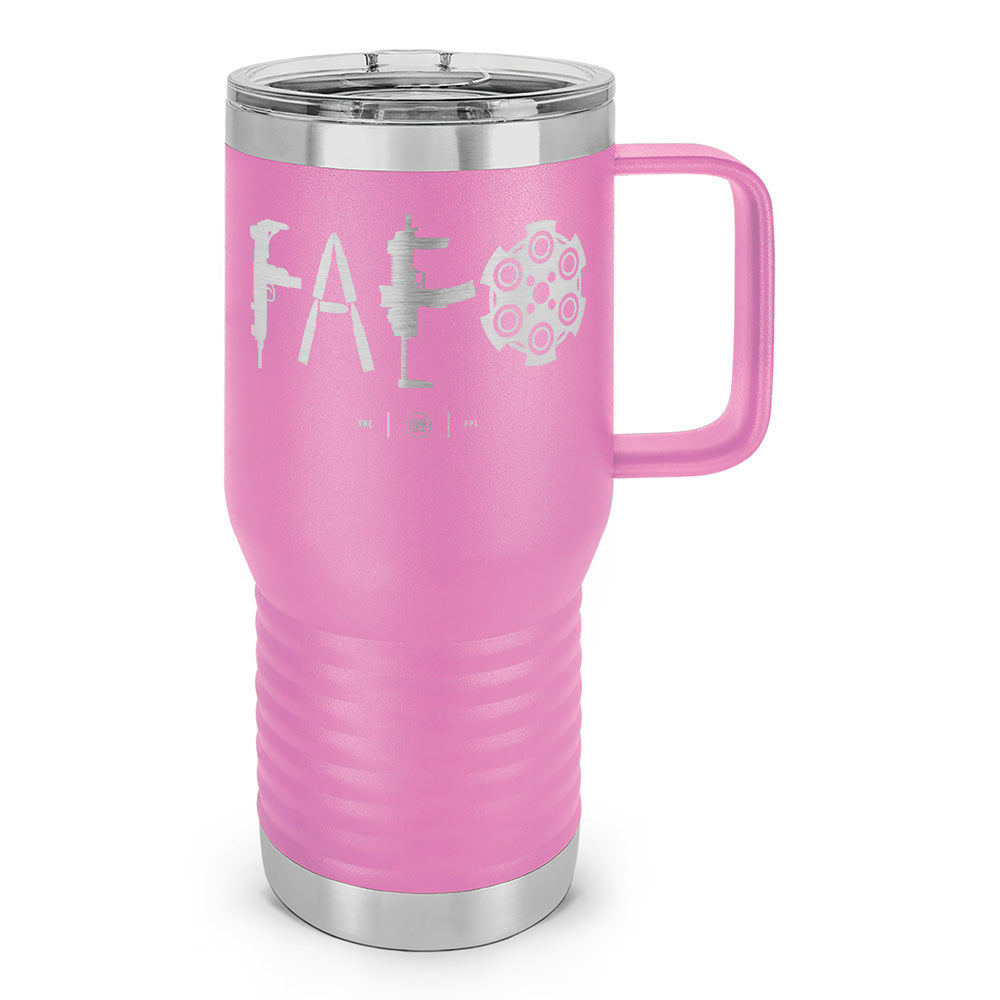 F Around & Find Out FAFO Laser Etched 20oz Travel Mug