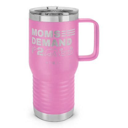 Moms Demand Right To Bear Arms Laser Etched 20oz Travel Mug