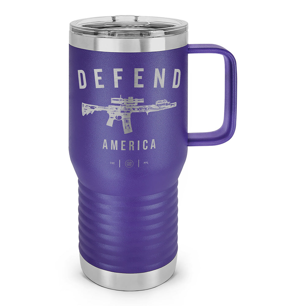 Defend America Laser Etched 20oz Travel Mug