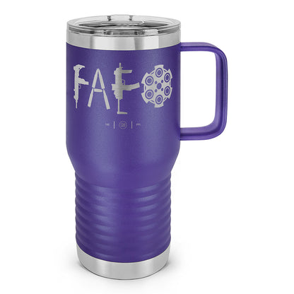 F Around & Find Out FAFO Laser Etched 20oz Travel Mug