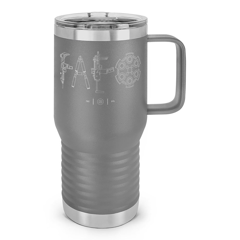 F Around & Find Out FAFO Detailed Laser Etched 20oz Travel Mug
