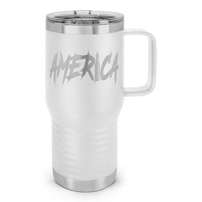 AMERICA Laser Etched 20oz Travel Mug