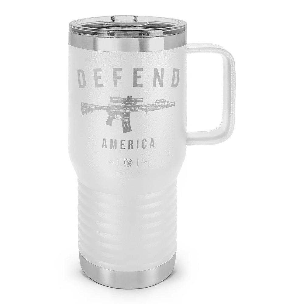 Defend America Laser Etched 20oz Travel Mug