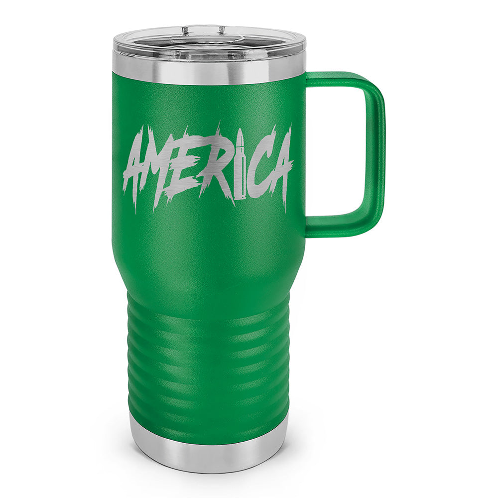AMERICA Laser Etched 20oz Travel Mug