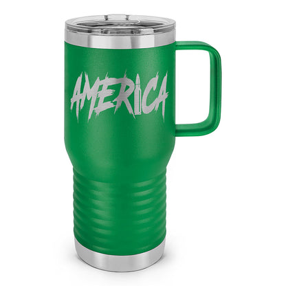 AMERICA Laser Etched 20oz Travel Mug