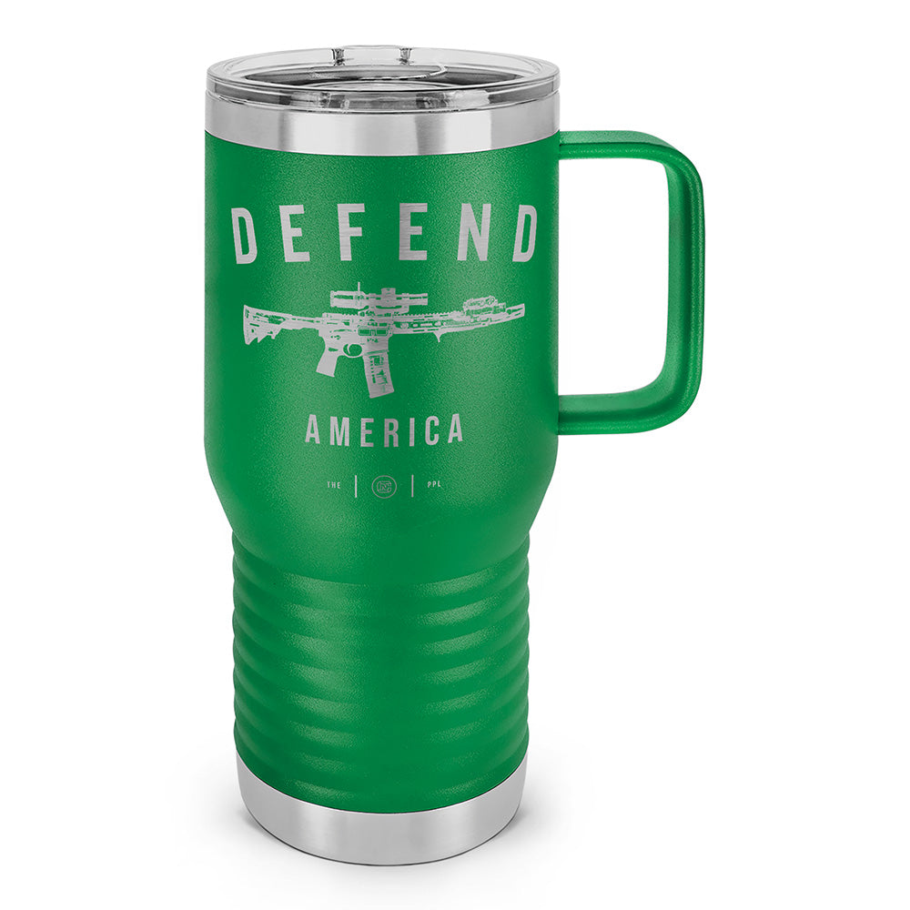 Defend America Laser Etched 20oz Travel Mug