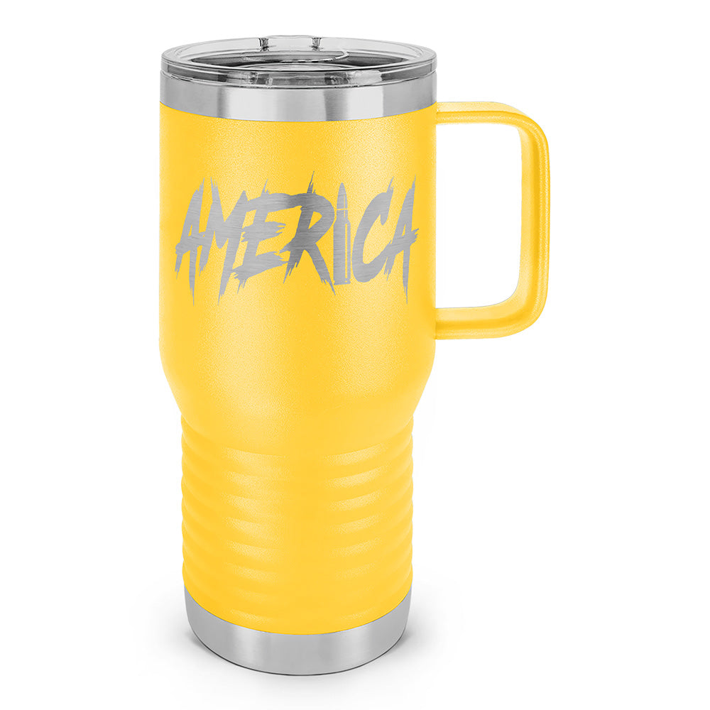 AMERICA Laser Etched 20oz Travel Mug