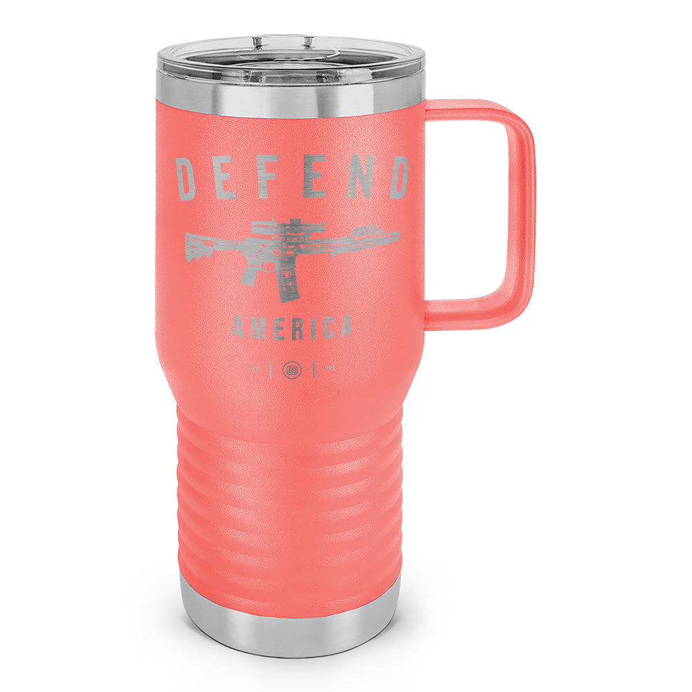 Defend America Laser Etched 20oz Travel Mug