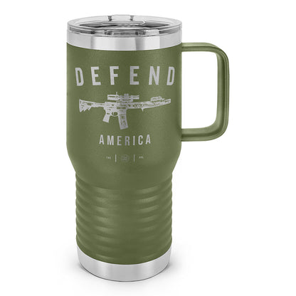 Defend America Laser Etched 20oz Travel Mug