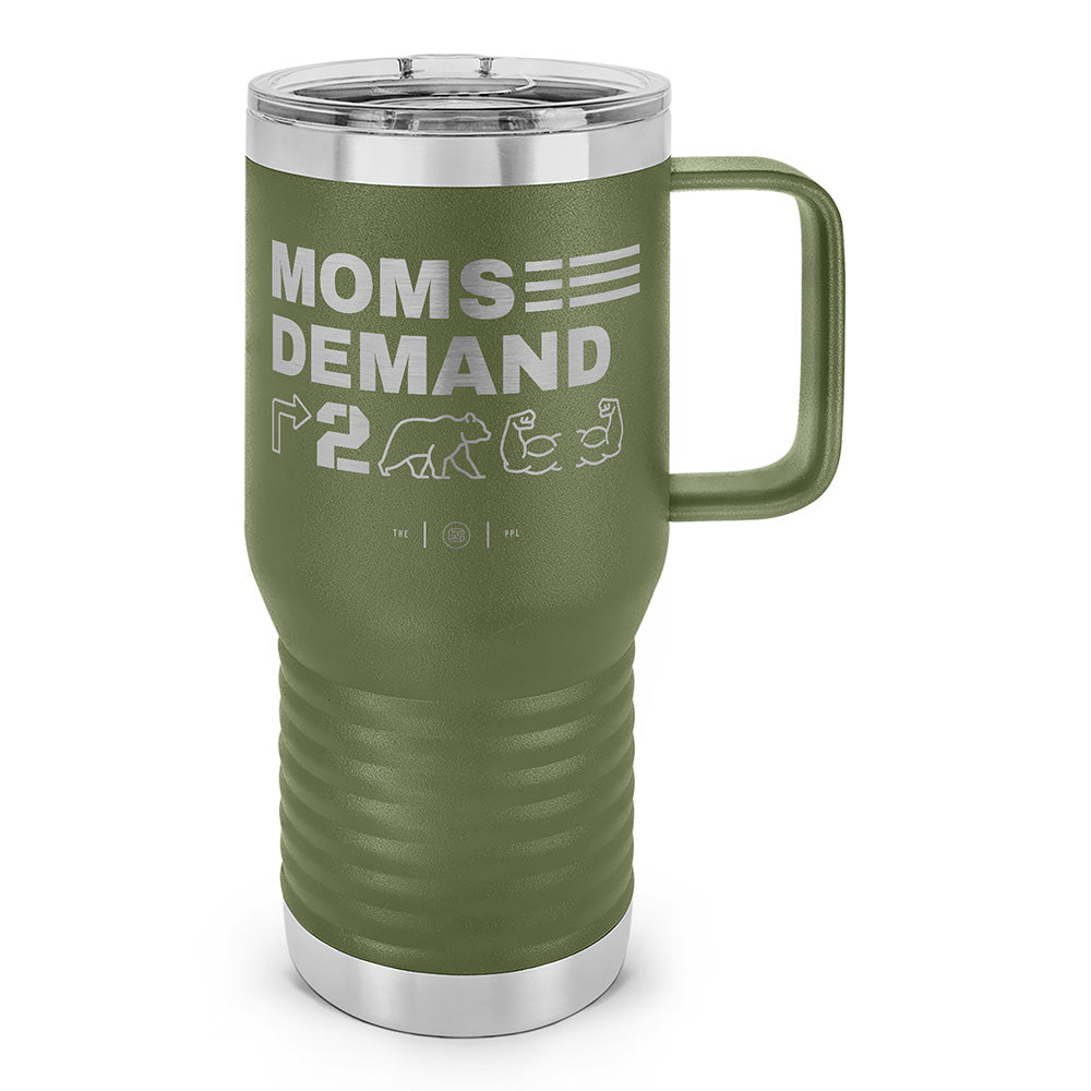 Moms Demand Right To Bear Arms Laser Etched 20oz Travel Mug