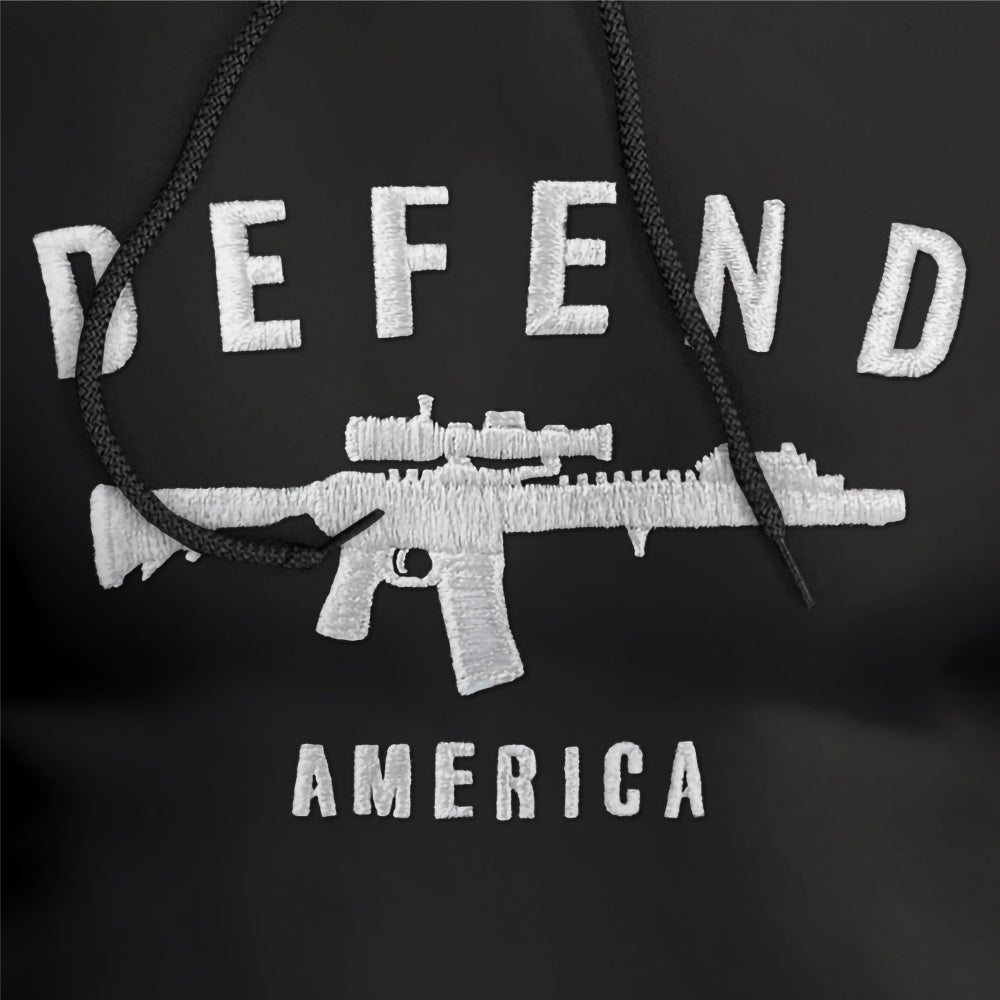 Defend America Embroidered Premium Hoodie