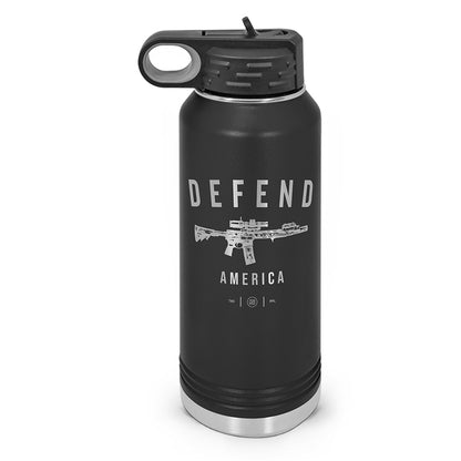 Defend America Double Wall Insulated Laser Etched Water Bottle