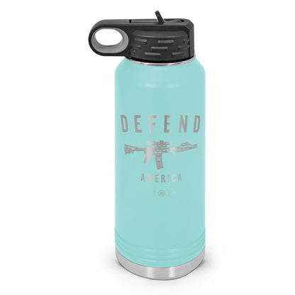 Defend America Double Wall Insulated Laser Etched Water Bottle