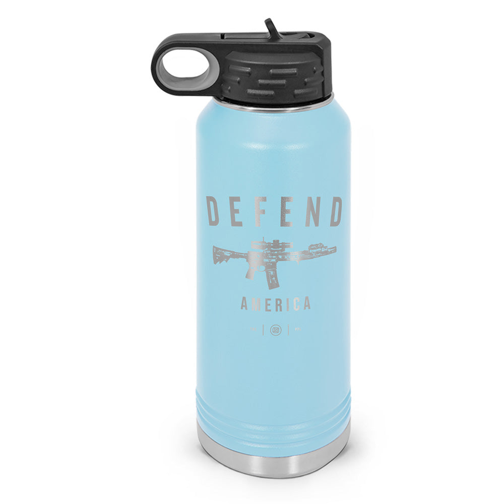 Defend America Double Wall Insulated Laser Etched Water Bottle