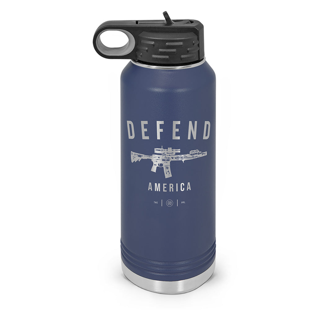 Defend America Double Wall Insulated Laser Etched Water Bottle