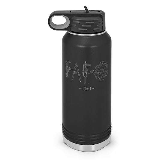 F Around & Find Out FAFO Detailed Double Wall Insulated Laser Etched Water Bottle