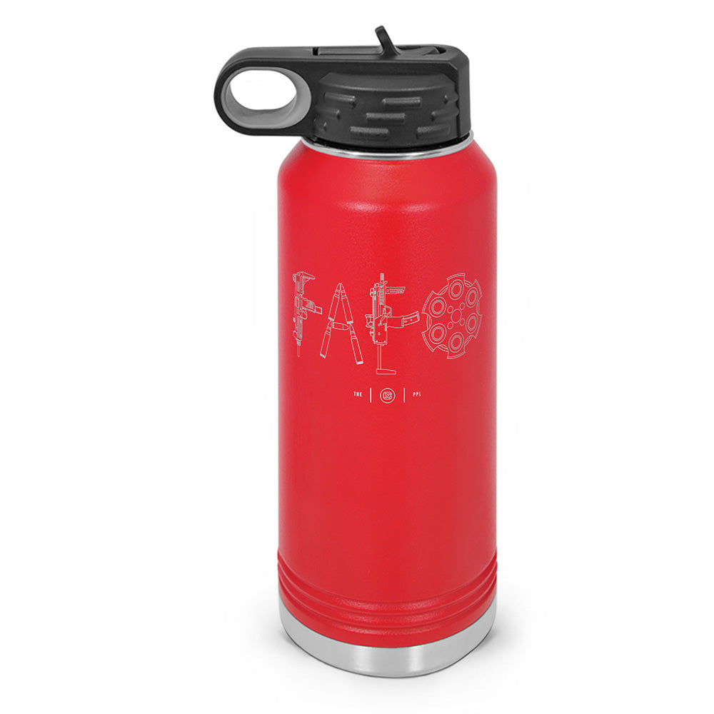 F Around & Find Out FAFO Detailed Double Wall Insulated Laser Etched Water Bottle