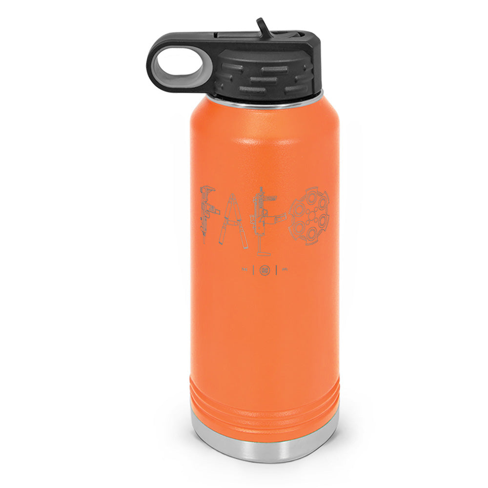 F Around & Find Out FAFO Detailed Double Wall Insulated Laser Etched Water Bottle