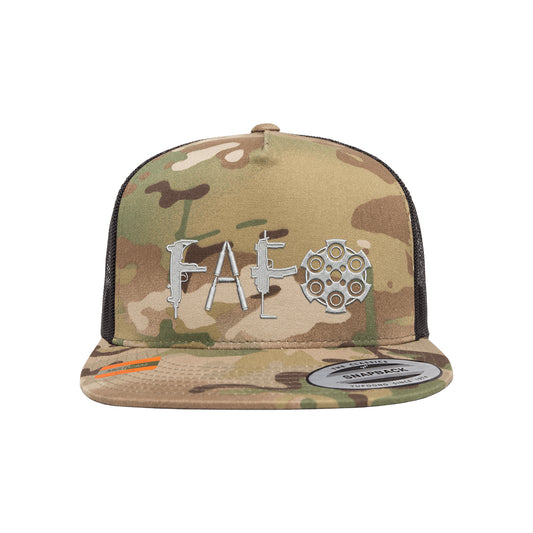 F Around & Find Out FAFO Embroidered Tactical Arid Trucker Hat Snapback