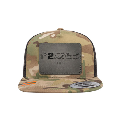 Right To Bear Arms Leather Patch Tactical Arid Trucker Hat Snapback