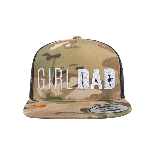 Gun Owning Girl Dad Embroidered Tactical Arid Trucker Hat Snapback