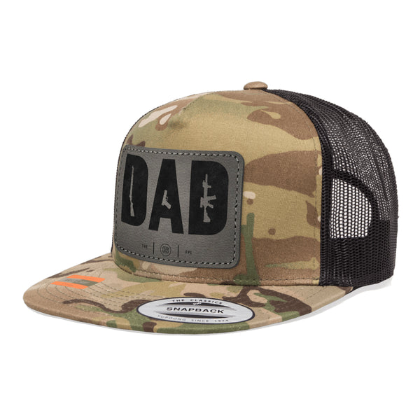 Dad Leather Patch Arid Trucker Hat Snapback