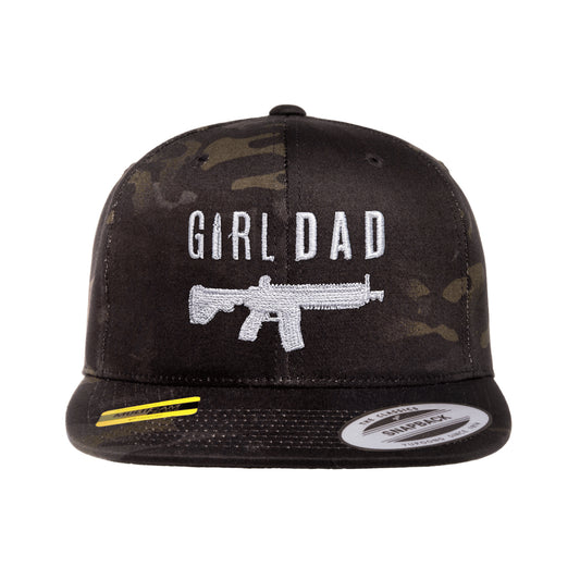 Gun Owning Girl Dad V2 Embroidered Black MultiCam Snapback
