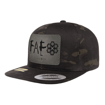 F Around & Find Out FAFO Leather Patch Black MultiCam Snapback