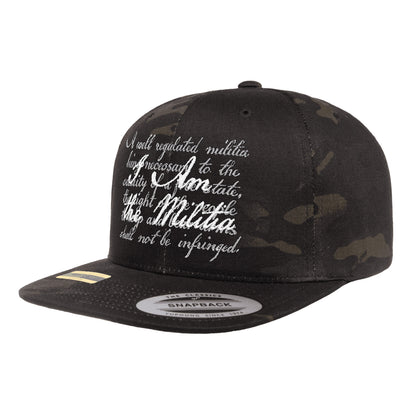I Am The Militia Embroidered Black MultiCam Snapback