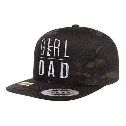 Gun Owning Girl Dad V2 Embroidered Black MultiCam Snapback