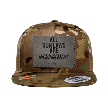 All Gun Laws Are Infringement Leather Patch Tactical Arid Snapback