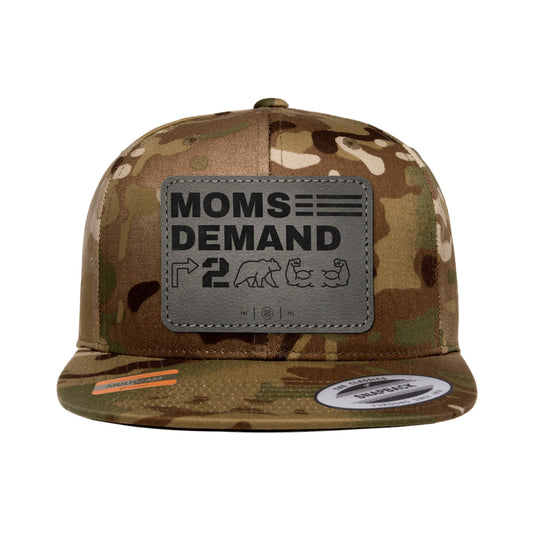 Moms Demand Right To Bear Arms Leather Patch Tactical Arid Snapback