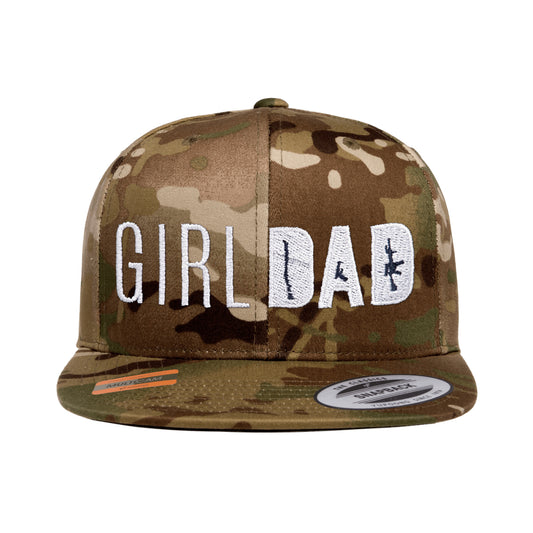 Gun Owning Girl Dad Embroidered Tactical Arid Snapback