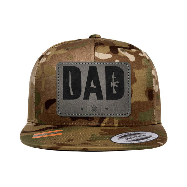 Dad Leather Patch Tactical Arid Snapback