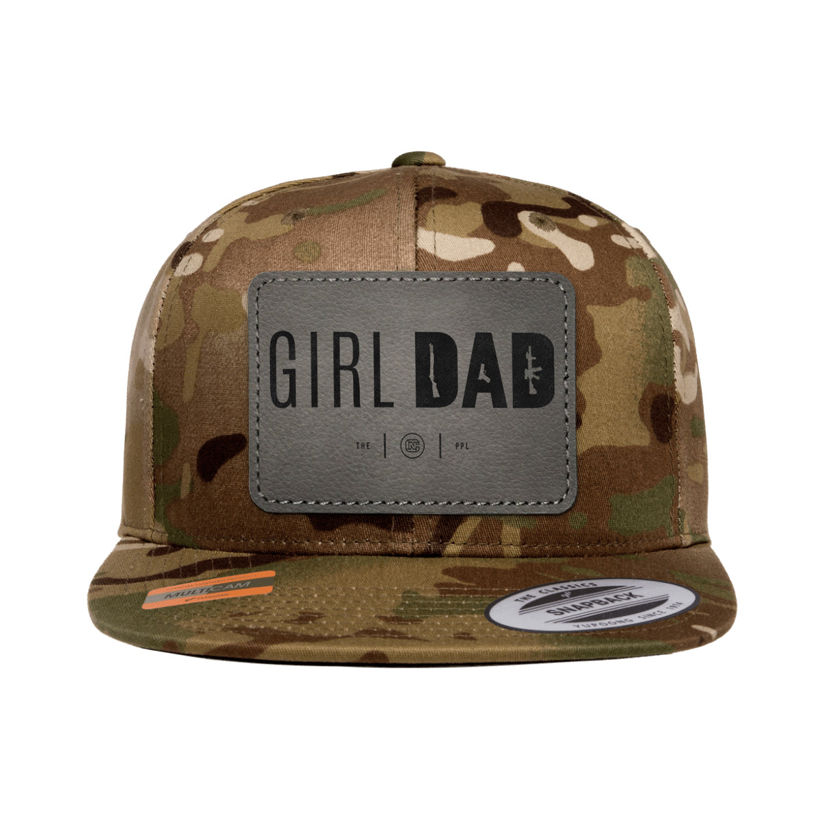 Gun-Owning Girl Dad Leather Patch Tactical Arid Snapback