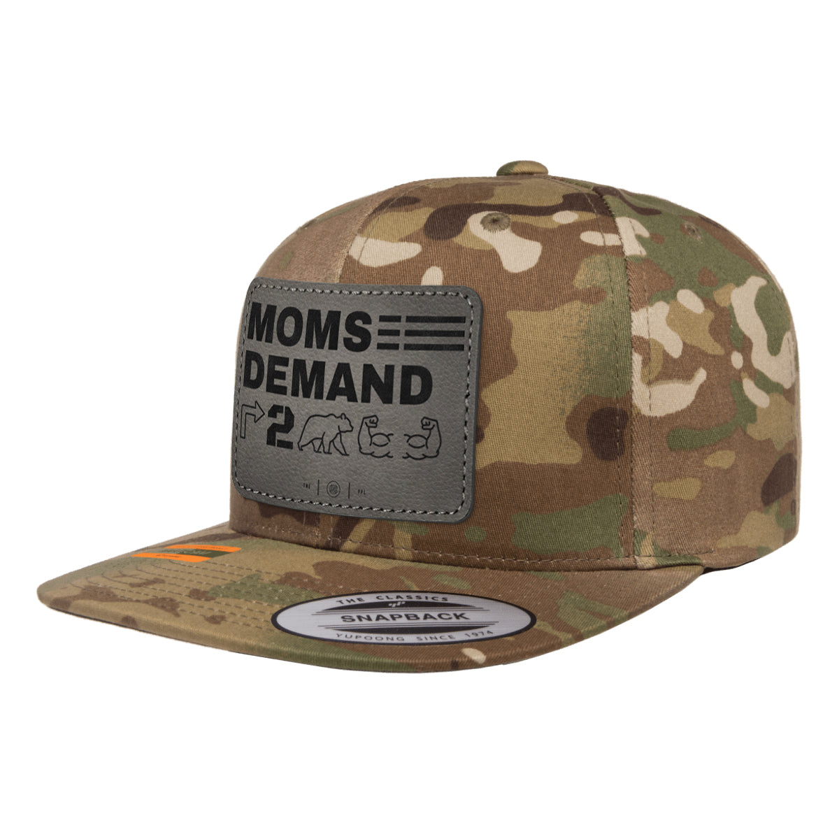 Moms Demand Right To Bear Arms Leather Patch Tactical Arid Snapback