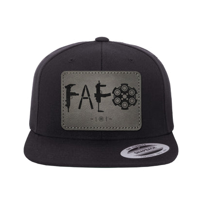 F Around & Find Out FAFO Leather Patch Hat Snapback