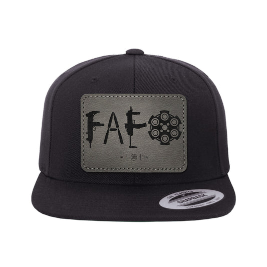 F Around & Find Out FAFO Leather Patch Hat Snapback
