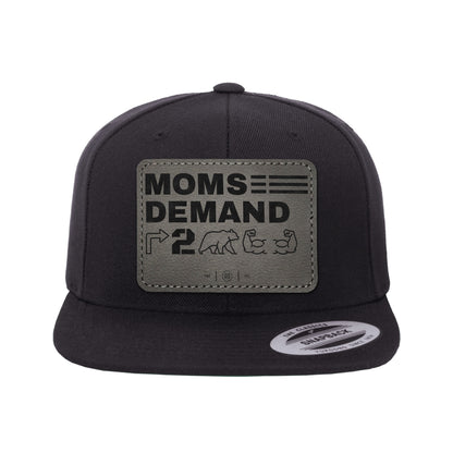 Moms Demand Right To Bear Arms Leather Patch Hat Snapback