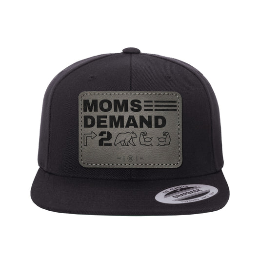 Moms Demand Right To Bear Arms Leather Patch Hat Snapback