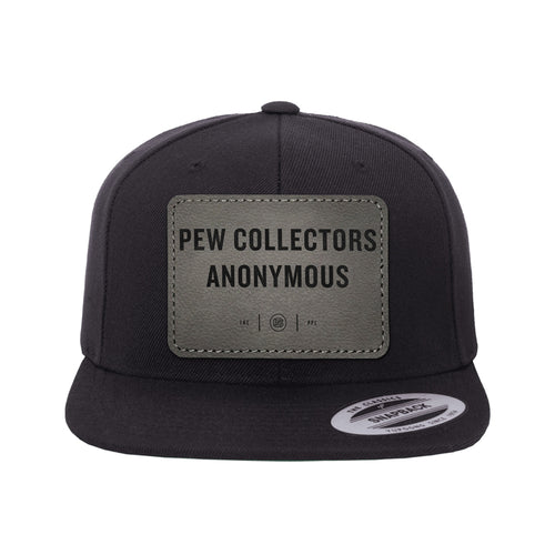 Pew Collectors Anonymous Leather Patch Hat Snapback